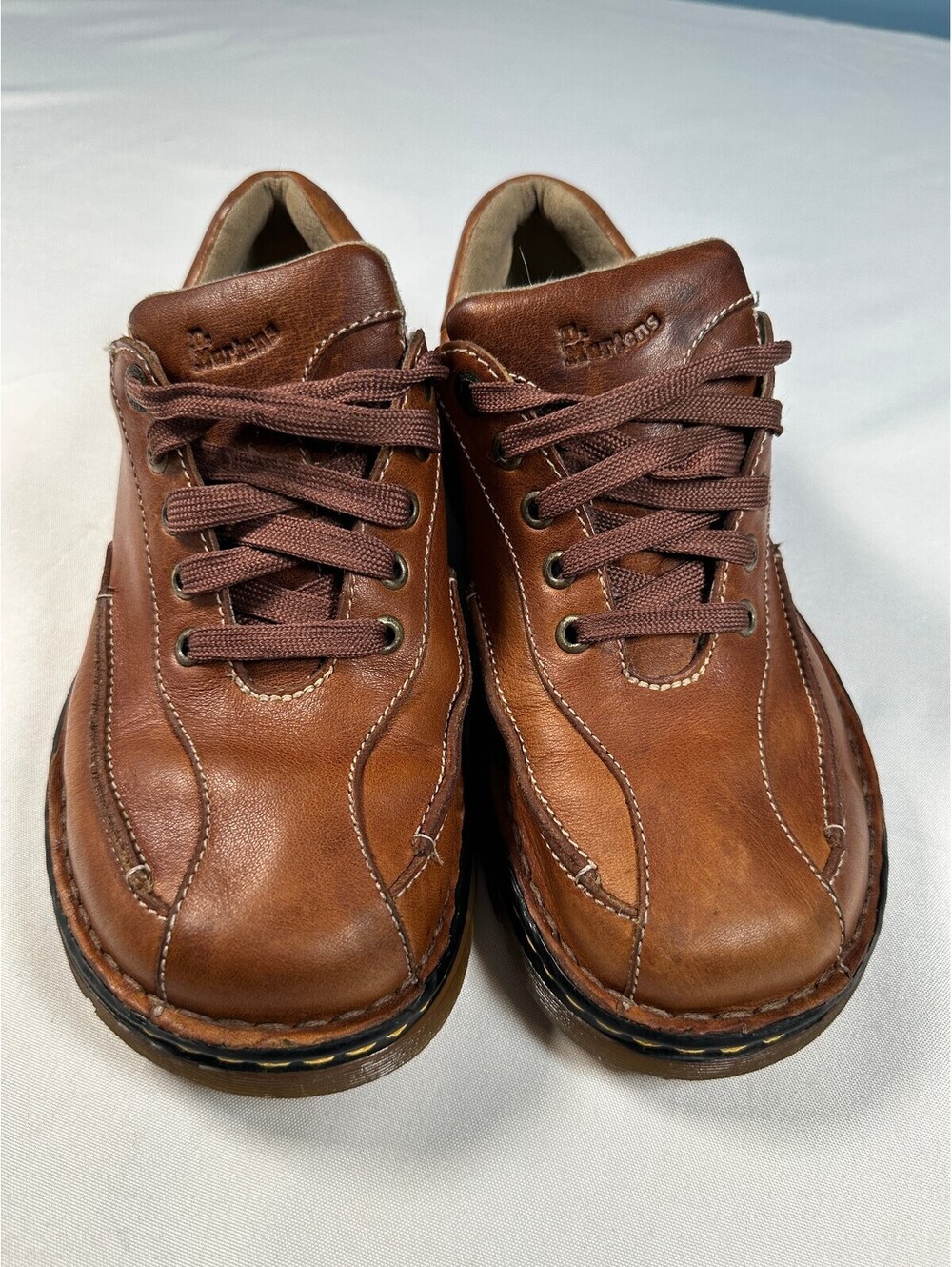 Vtg Dr Martens 11200 Brown Leather Chunky Oxfords Shoes Men 8 Women 9 AW004